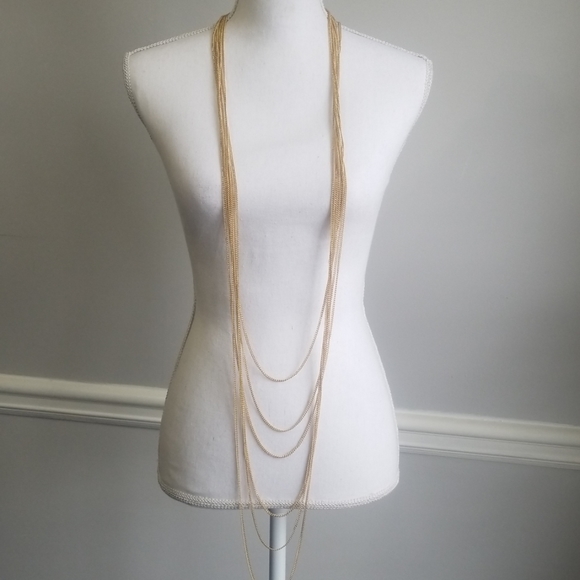 Gold Multi Layer Necklace - Picture 1 of 3